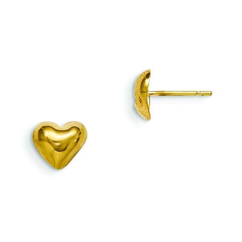 14k Madi K Children's Heart Post Earrings GK733 - shirin-diamonds