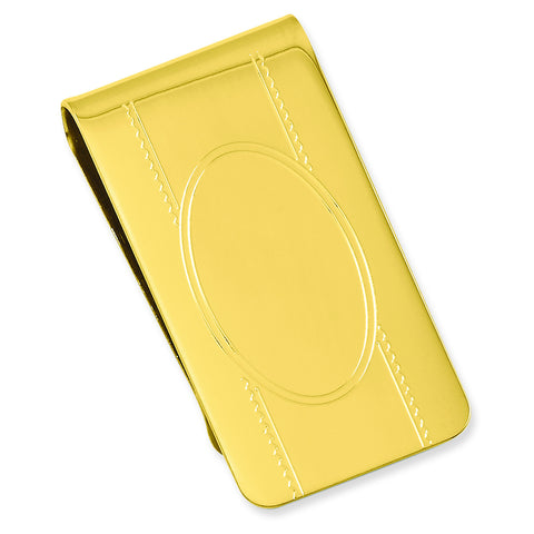 Gold-plated with Engravable Area Money Clip GP3816 - shirin-diamonds