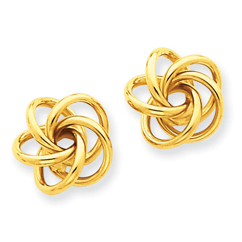 14k Love Knot Earrings H439 - shirin-diamonds
