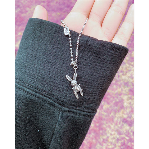 double chain bunny necklace