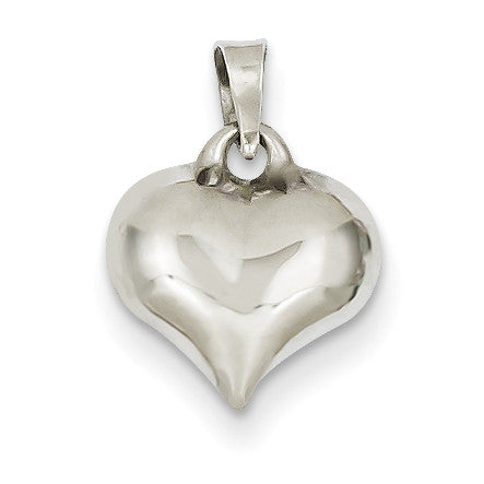 14k WG Puffed Heart K2501 - shirin-diamonds