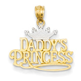 14k and Rhodium Daddys Princess Pendant K2702 - shirin-diamonds