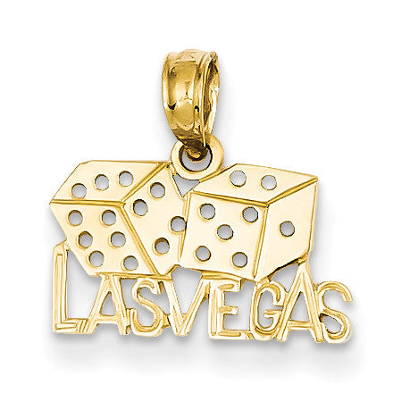 14k Las Vegas w/Dice Pendant K2773 - shirin-diamonds
