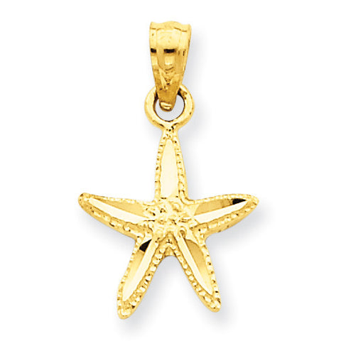 14K Starfish Pendant K2948 - shirin-diamonds
