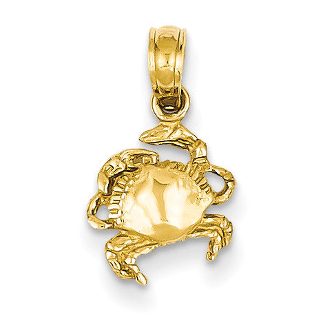 14k Crab Pendant K2988 - shirin-diamonds