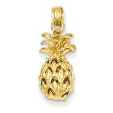 14k Pineapple Pendant K3146 - shirin-diamonds