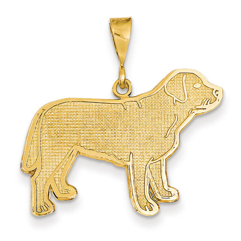 14k Labrador Dog Pendant K3409 - shirin-diamonds
