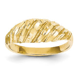 14K Diamond Cut Dome Ring K3882 - shirin-diamonds