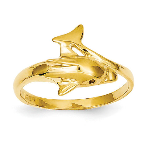 14k Dolphin Ring K3921 - shirin-diamonds