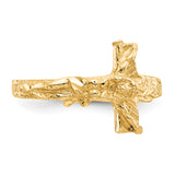 14K Diamond-cut Crucifix Ring K3968