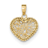 14K Open Wire Heart Pendant K5172 - shirin-diamonds