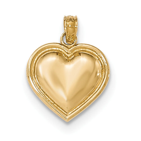 14k Polished Heart Pendant K5181 - shirin-diamonds