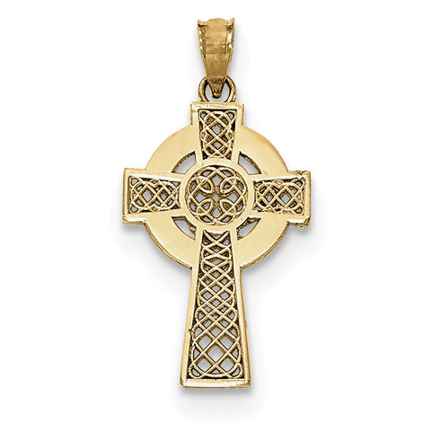 14k Celtic Cross Pendant K5514 - shirin-diamonds
