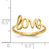 14k Polished Love Ring K5742