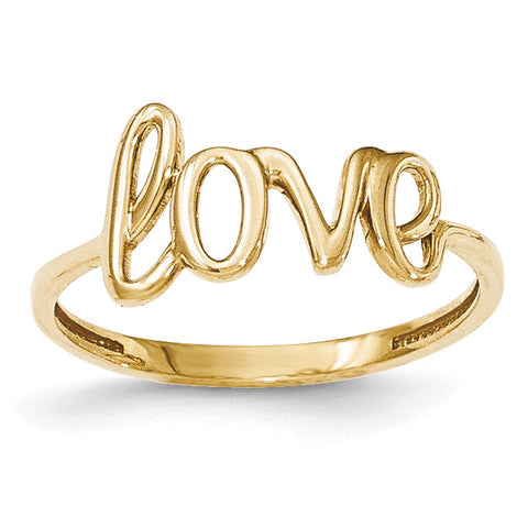 14k Polished Love Ring K5742 - shirin-diamonds