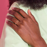 14k Rose Gold Polished & Textured Heart Ring K5749