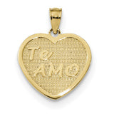 14k Polished Te Amo Heart Pendant K5881 - shirin-diamonds