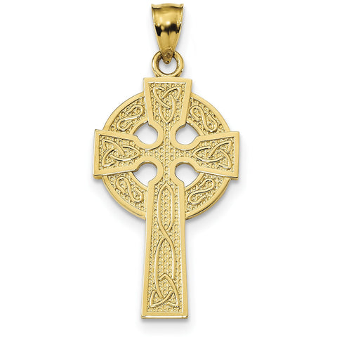 14k Polished Celtic Cross Pendant K6233 - shirin-diamonds