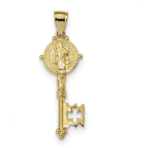 14k San Benito 2-Sided Key Pendant K6357 - shirin-diamonds