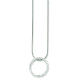 18in Rhodium-plated CZ Circle Necklace KW122 - shirin-diamonds