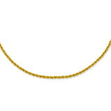 24in Gold-plated 2mm French Rope Chain KW469 - shirin-diamonds