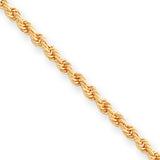 18in Gold-plated Kelly Waters 3mm Diamond Cut French Rope Chain KW471 - shirin-diamonds