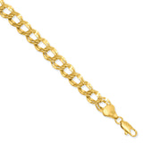 7in Gold-plated Kelly Waters 6.5mm Double Link Charm Bracelet KW491 - shirin-diamonds