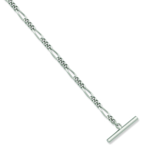 Rhodium-plated Figaro Tie Chain KW574 - shirin-diamonds
