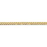 14k 3.1mm Solid Polished Light Flat Cuban Chain LCB080 - shirin-diamonds