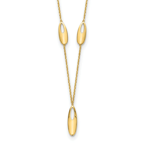 14k Polished with 2in ext. Necklace