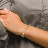 14k Two-tone Polished Bracelet