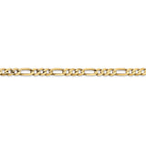 14k 3mm Concave Open Figaro Chain LFG080 - shirin-diamonds