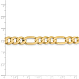 14k 8.75mm Concave Open Figaro Link Chain LFG220 - shirin-diamonds