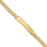 14K Curb Link ID Bracelet LID64 - shirin-diamonds