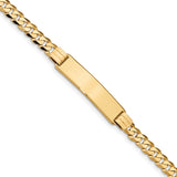 14K Curb Link ID Bracelet LID64 - shirin-diamonds