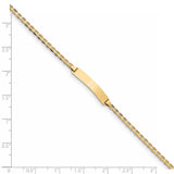 10k Flat Anchor Link ID Bracelet 10LID71 - shirin-diamonds
