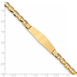 14K Anchor Link Soft Diamond Shape ID Bracelet LID60C - shirin-diamonds