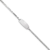 14kw Oval ID Figaro Bracelet LID84W - shirin-diamonds