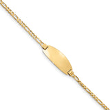 14ky Oval ID Figaro Bracelet LID84 - shirin-diamonds