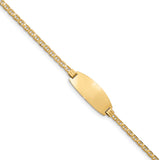14ky Oval ID Anchor Bracelet LID86 - shirin-diamonds