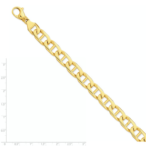 14k 10.8mm Hand-polished Anchor Link Chain LK102 - shirin-diamonds