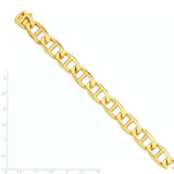 10K 6.8mm Hand-Polished Anchor Link Bracelet 10LK100 - shirin-diamonds