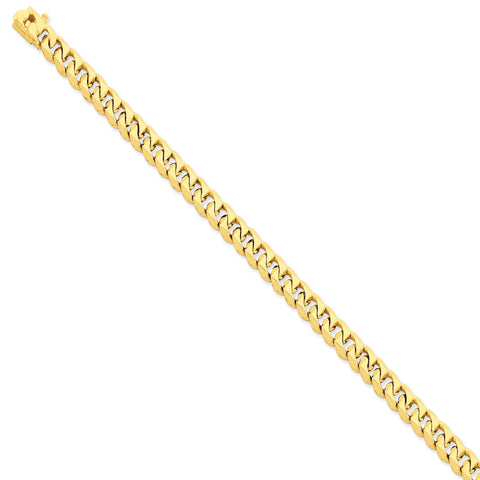 14k 7mm Hand-polished Traditional Link Bracelet LK117 - shirin-diamonds