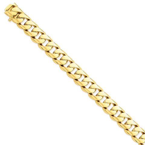 14k Hand Polished Rounded Curb Chain LK128 - shirin-diamonds