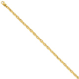 14k 4.5mm Hand-polished Link Necklace LK302 - shirin-diamonds