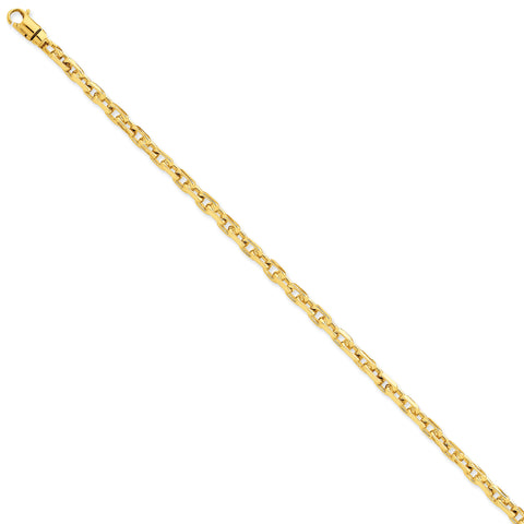 14k 4.5mm Hand-polished Link Necklace LK302 - shirin-diamonds