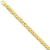 14k 9mm Hand-polished Fancy Link Chain LK137 - shirin-diamonds