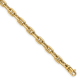 14K Yellow Gold 5mm Polished Fancy Link Bracelet