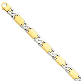 14k Two-tone Polished Gold Fancy Link Bracelet LK543 - shirin-diamonds