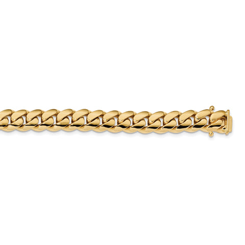 14k 10.7mm Hand-polished Miami Cuban Link Bracelet LK588 - shirin-diamonds